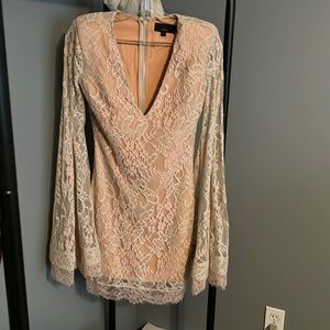 x REVOLVE Moseley Dress in Nude Bloom by Michael Costello. Size XS.